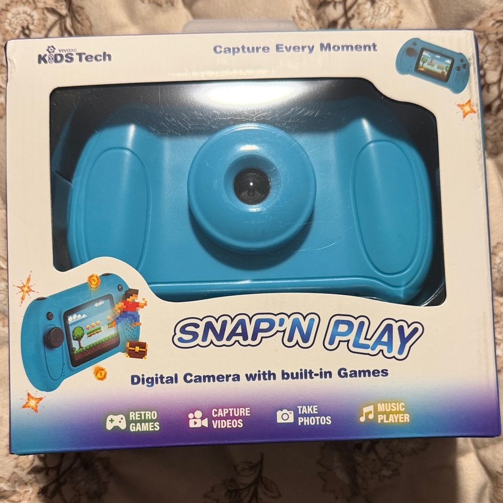Snap'n Play Blue Kids Digital Camera with Games